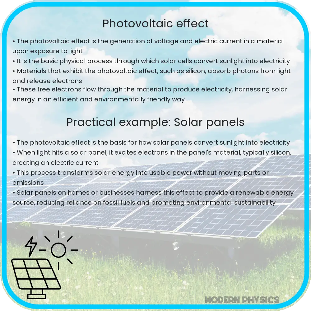 Photovoltaic effect