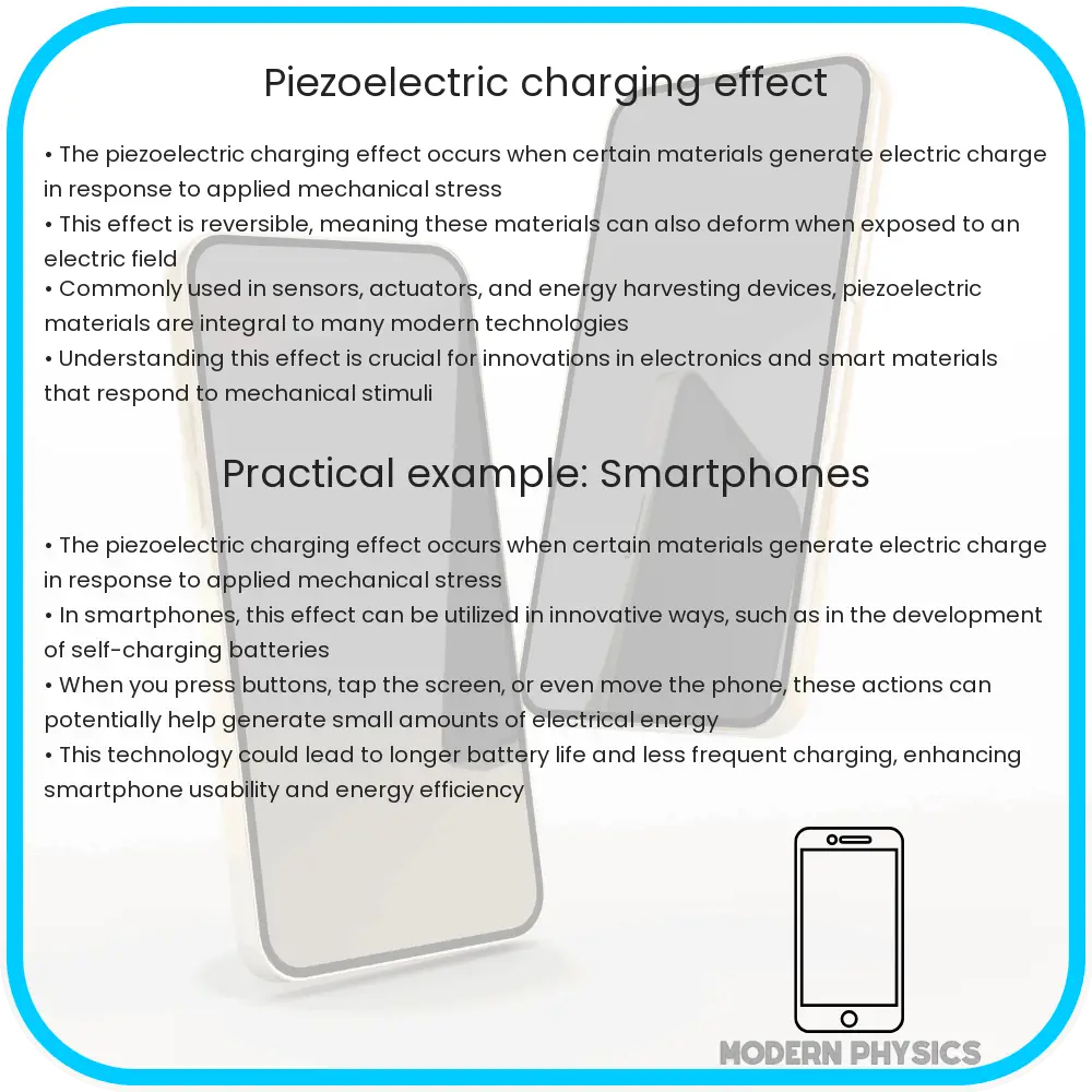 Piezoelectric charging effect