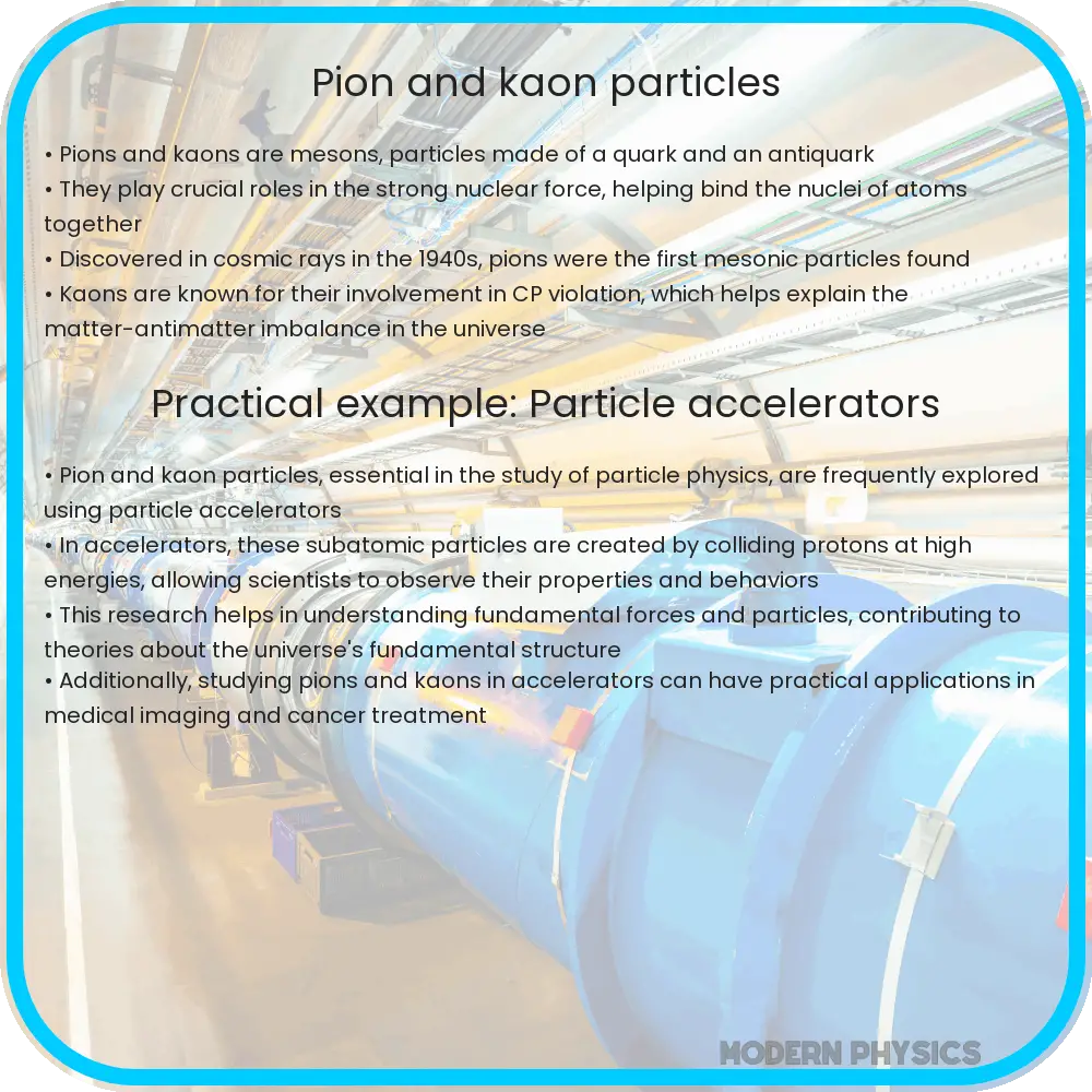 Pion and kaon particles