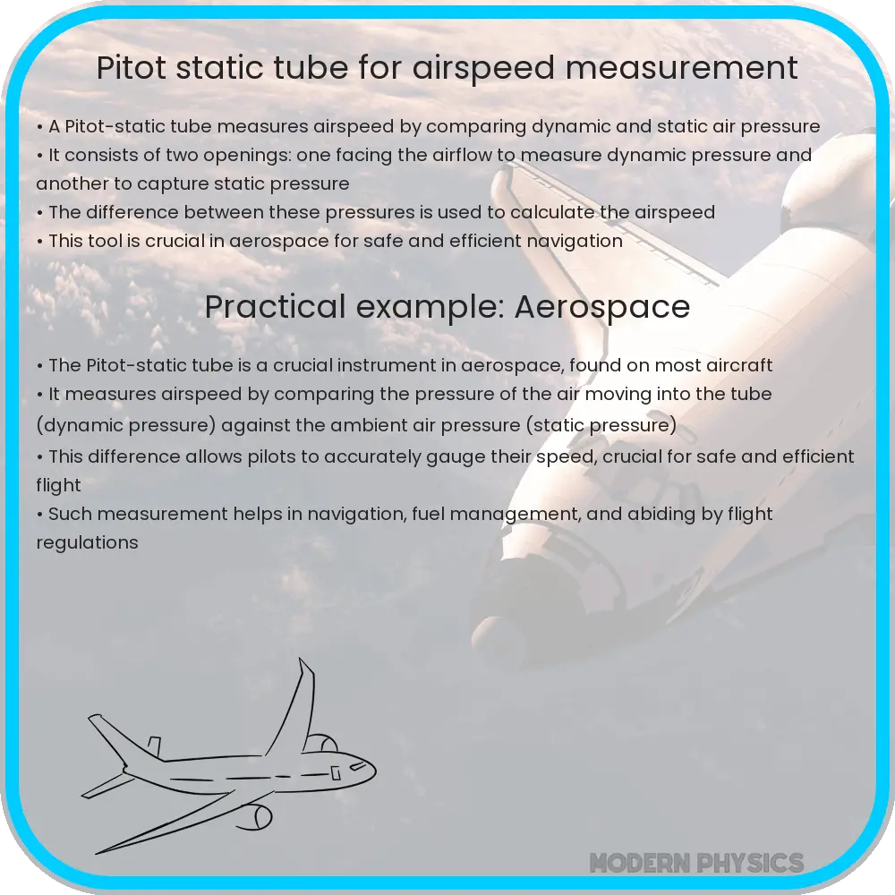 Pitot-static tube for airspeed measurement