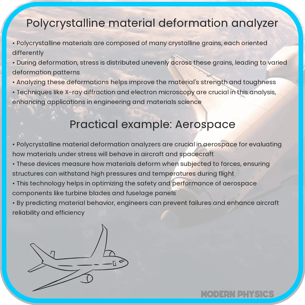 Polycrystalline material deformation analyzer