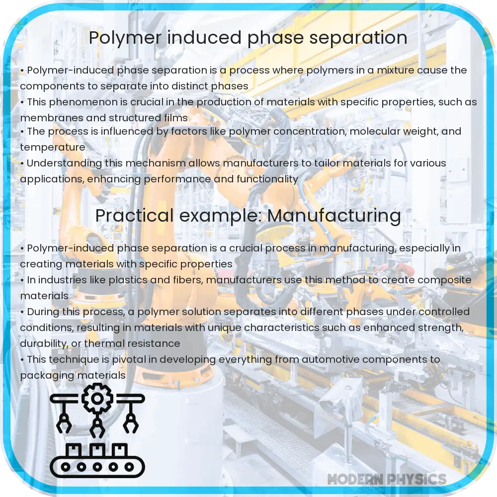 Polymer-induced phase separation