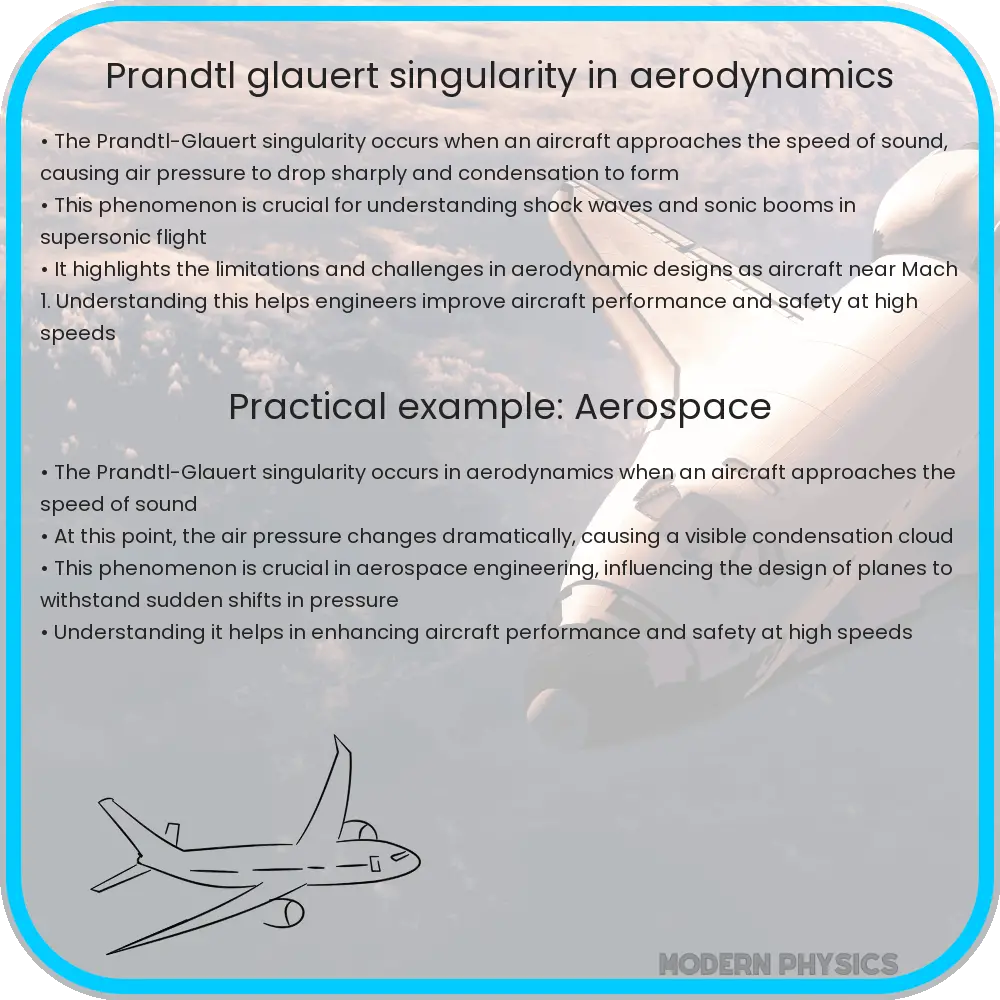 Prandtl-Glauert singularity in aerodynamics