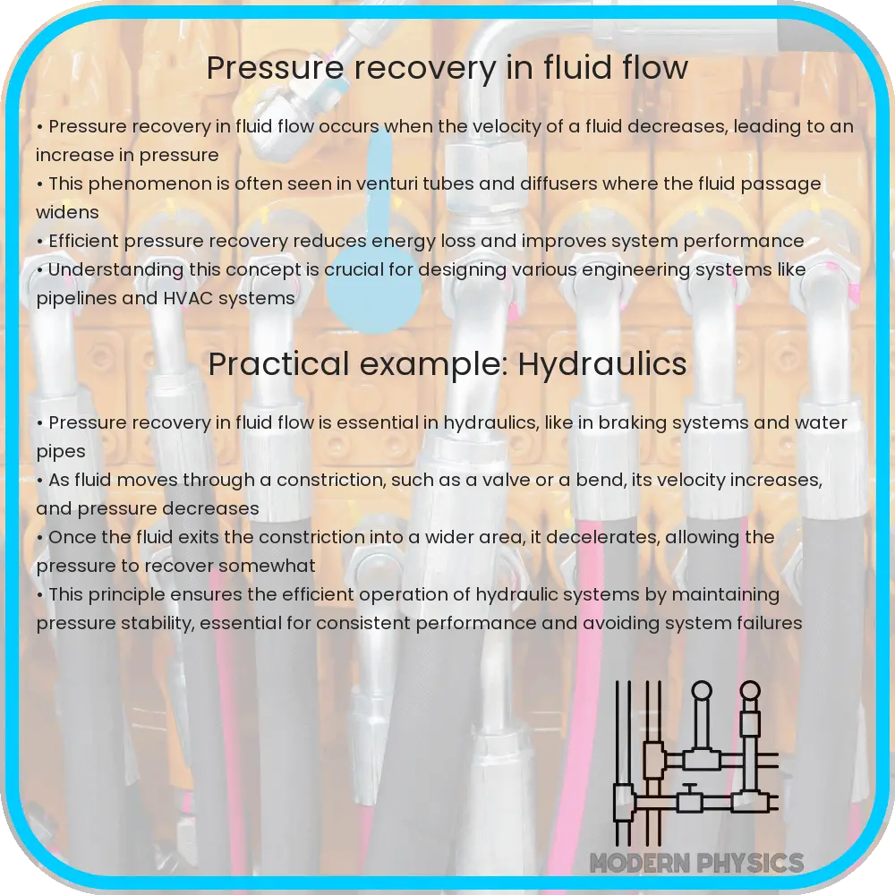 Pressure recovery in fluid flow