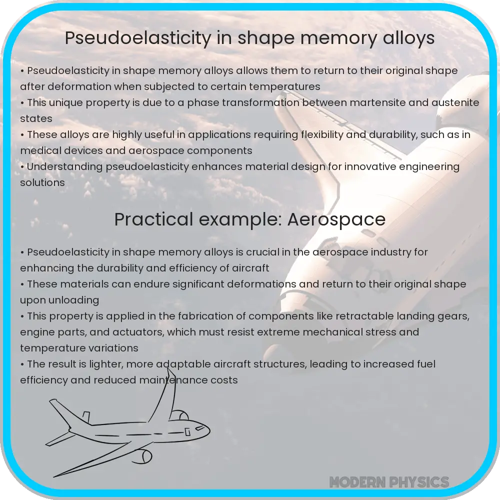 Pseudoelasticity in shape memory alloys