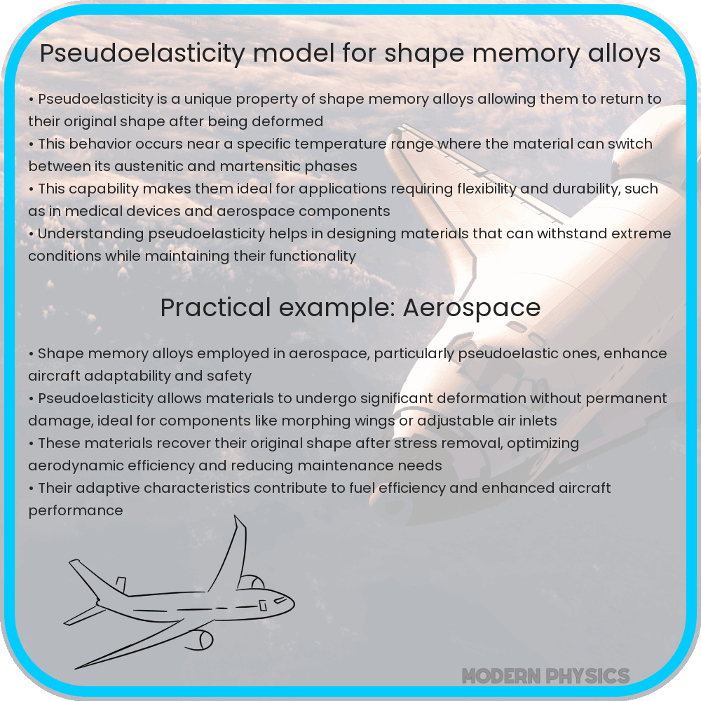 Pseudoelasticity model for shape memory alloys