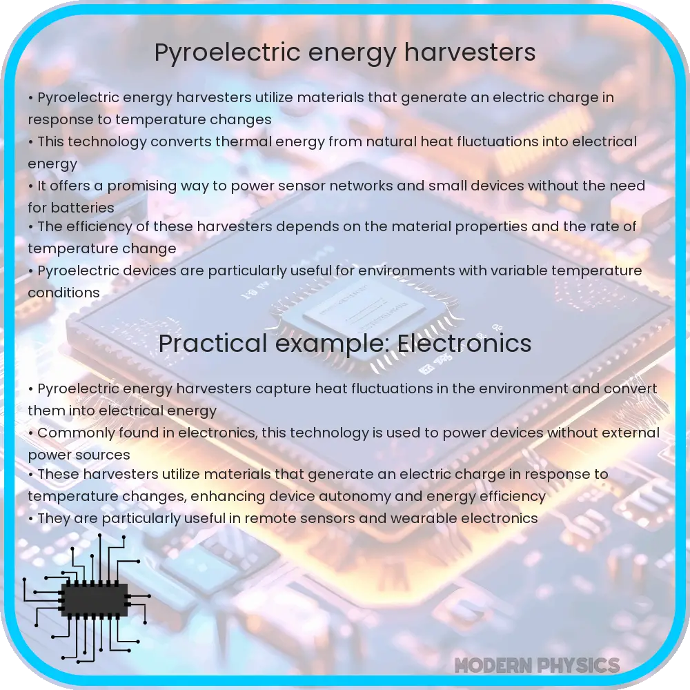 Pyroelectric energy harvesters