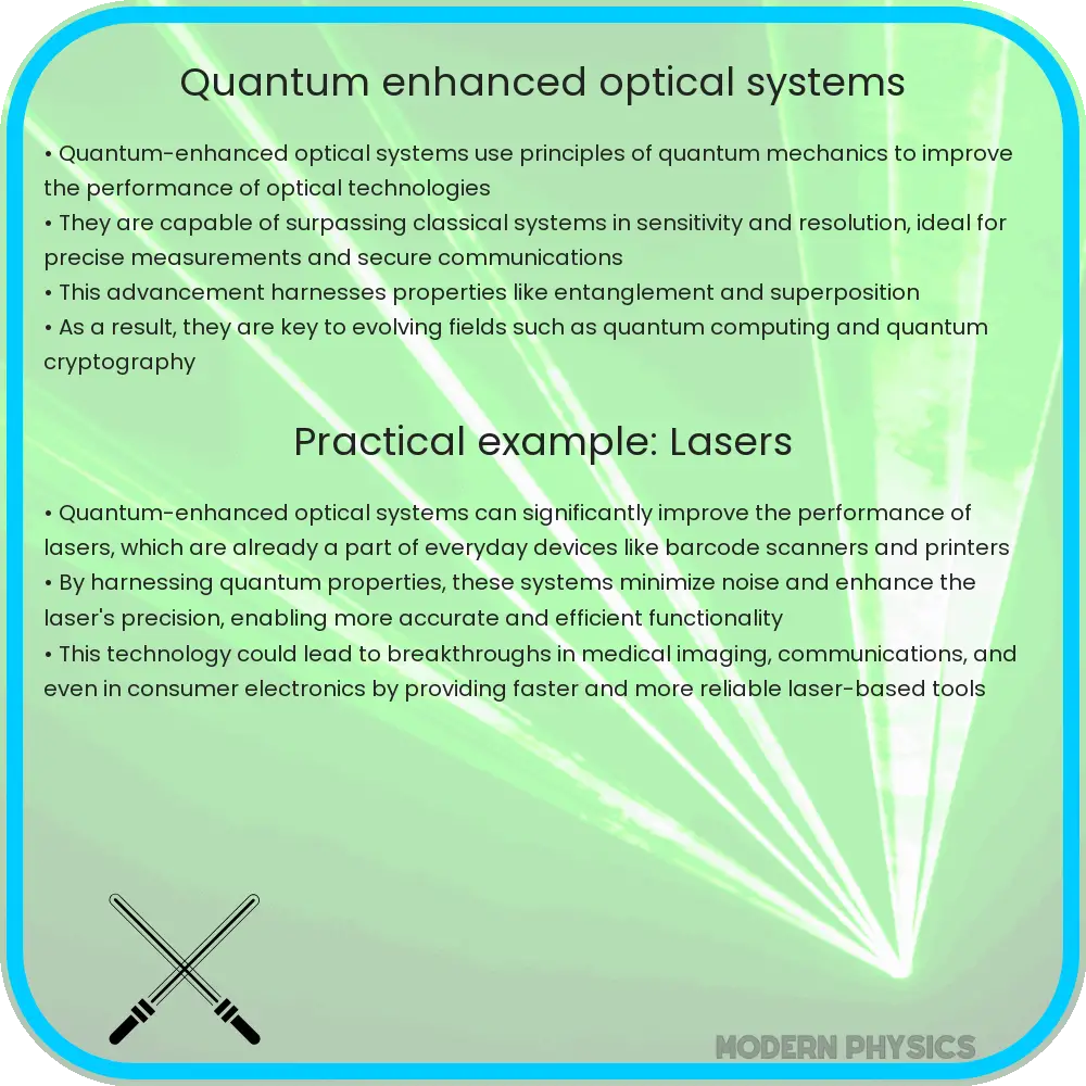 Quantum-enhanced optical systems