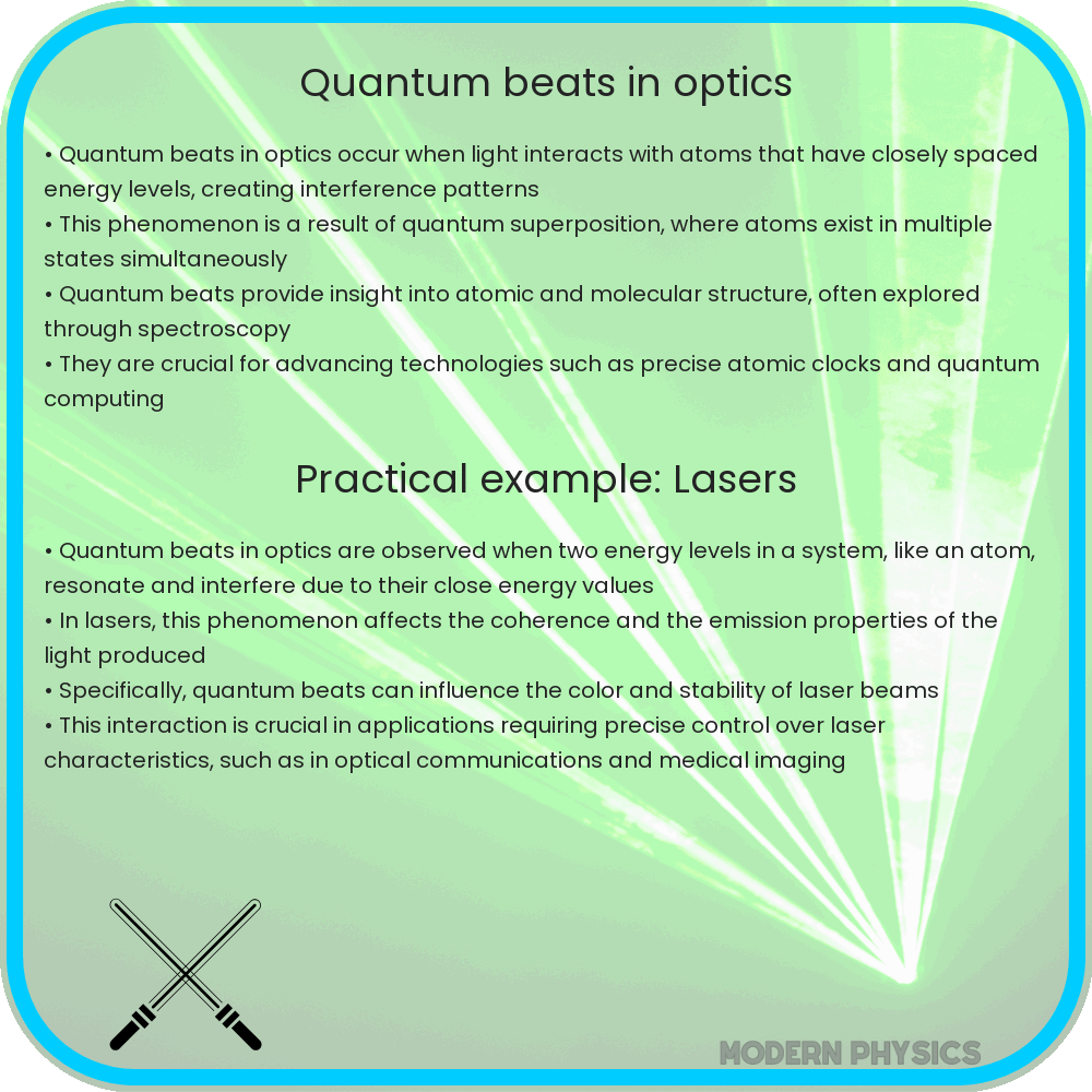 Quantum beats in optics