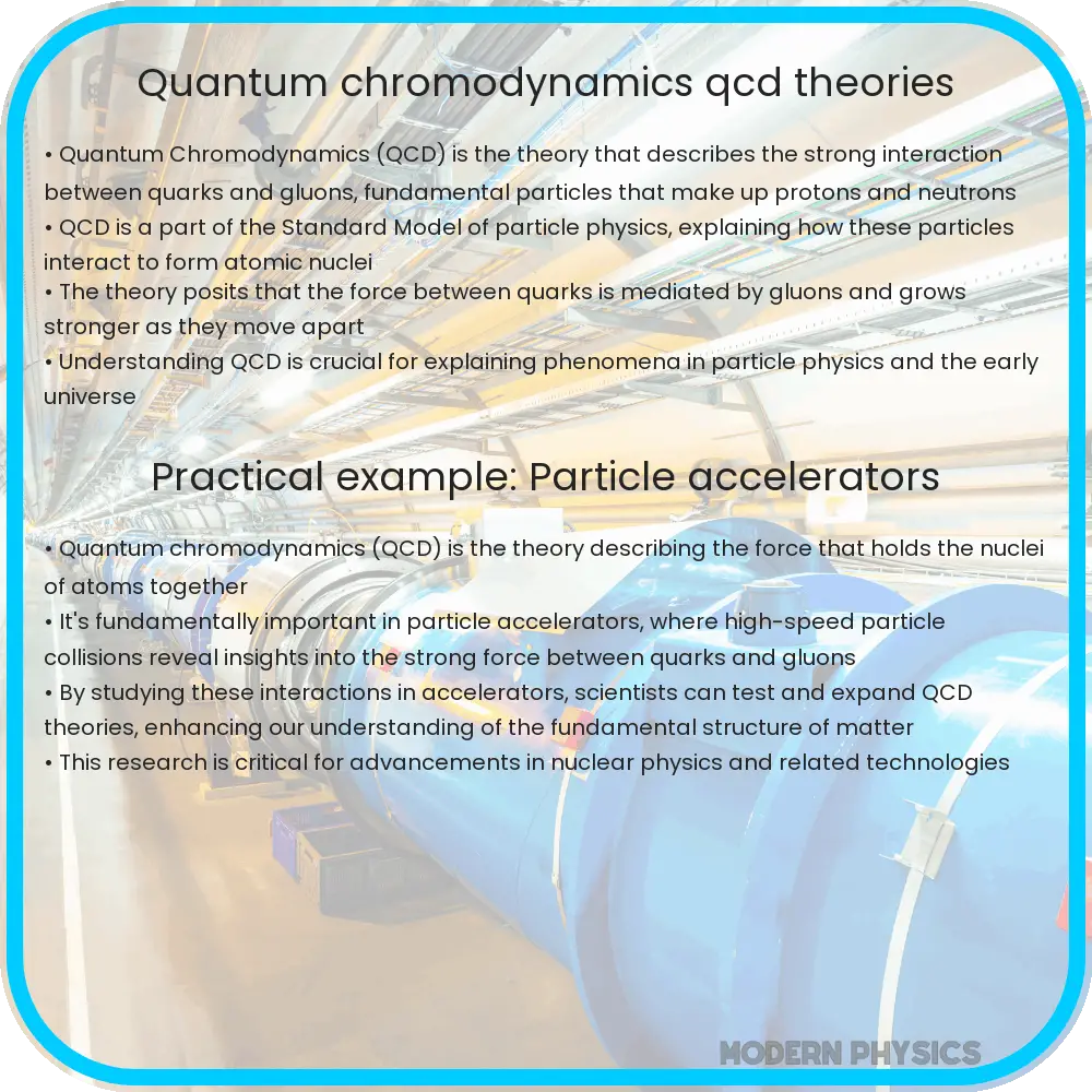 Quantum chromodynamics - QCD - theories