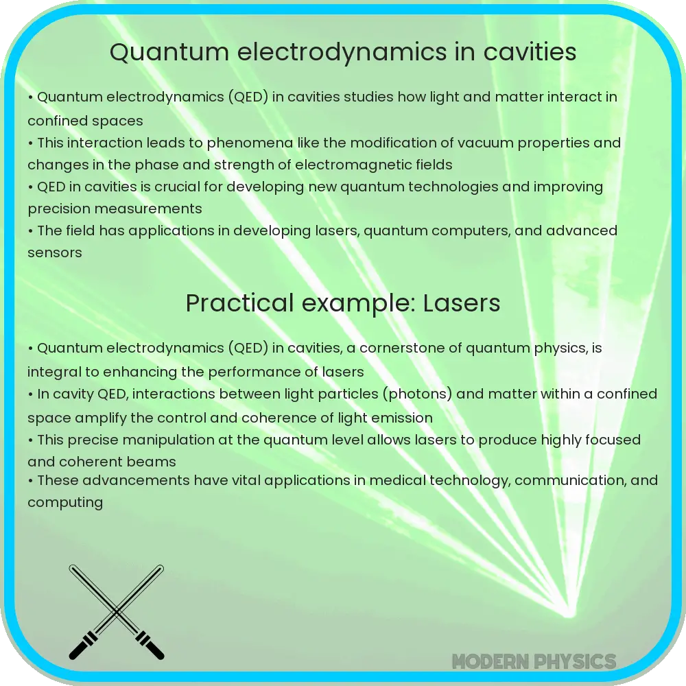 Quantum electrodynamics in cavities
