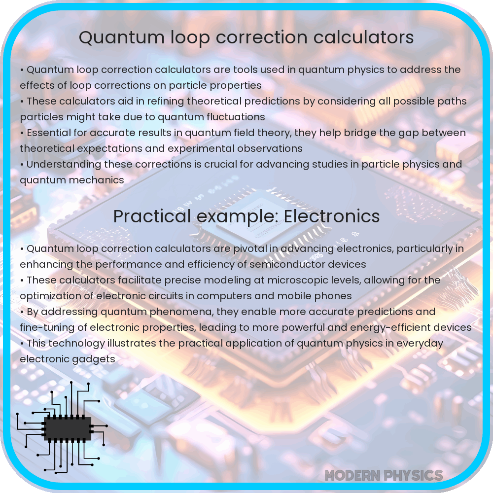 Quantum loop correction calculators
