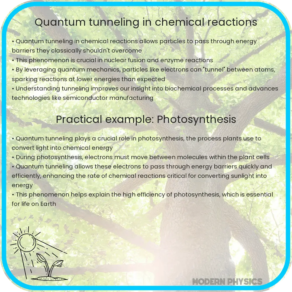 Quantum Tunneling in Chemical Reactions