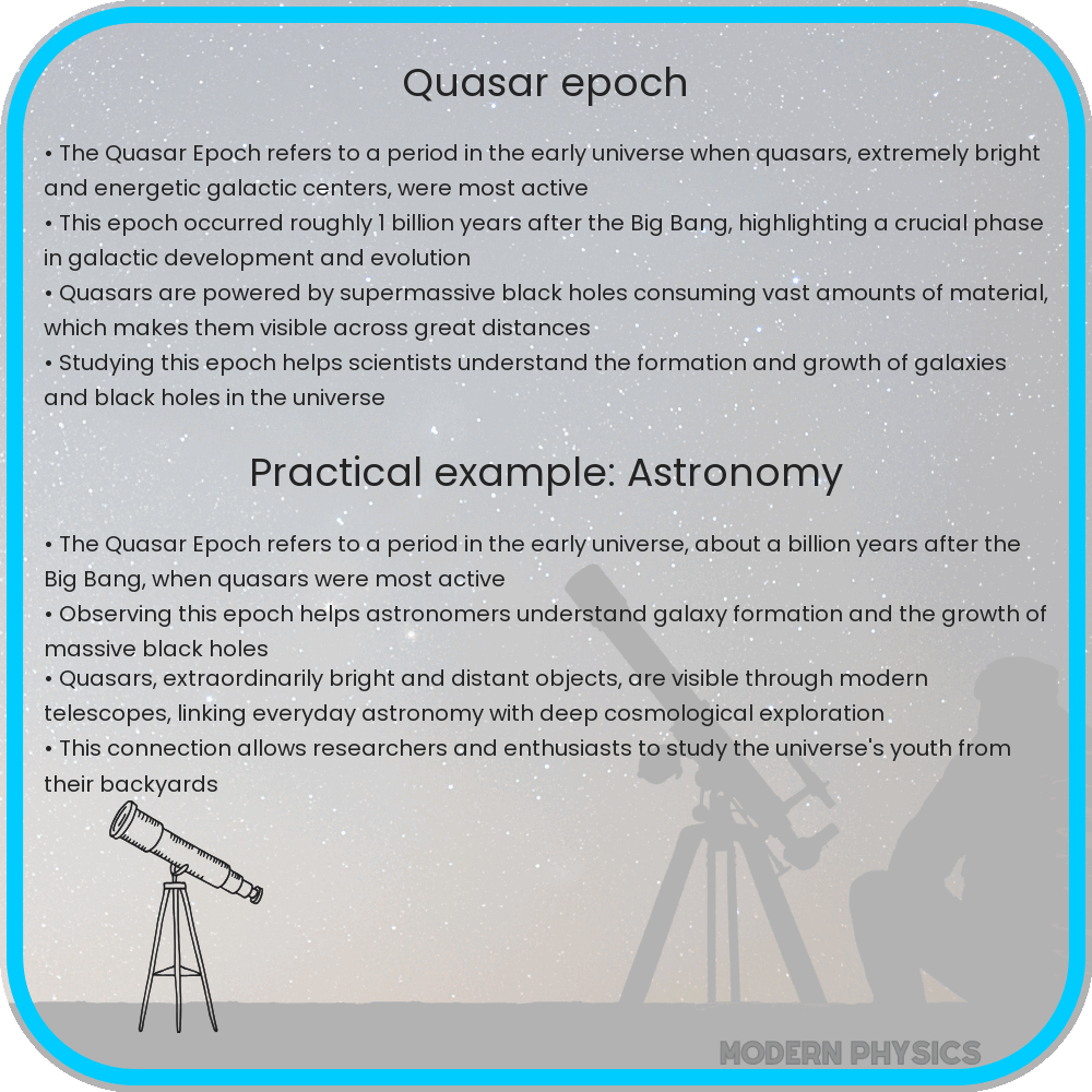 Quasar Epoch