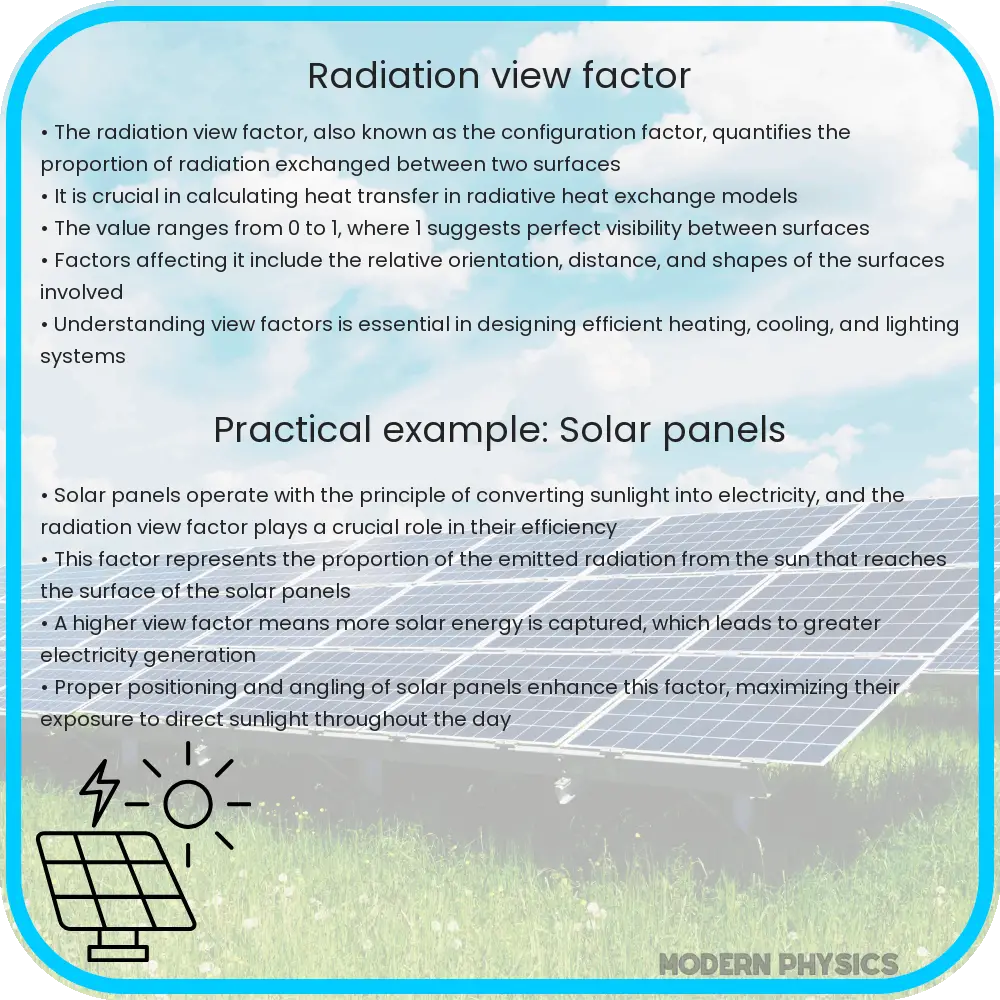 Radiation view factor