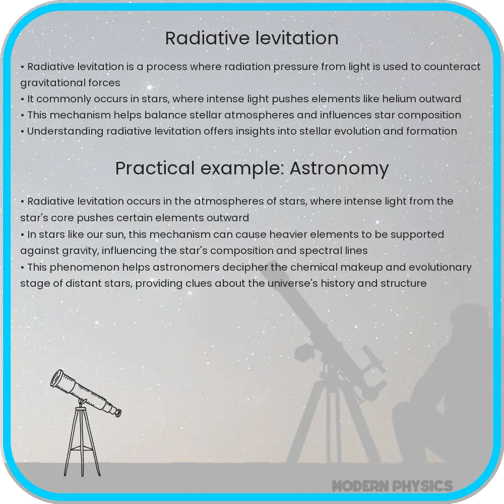 Radiative Levitation