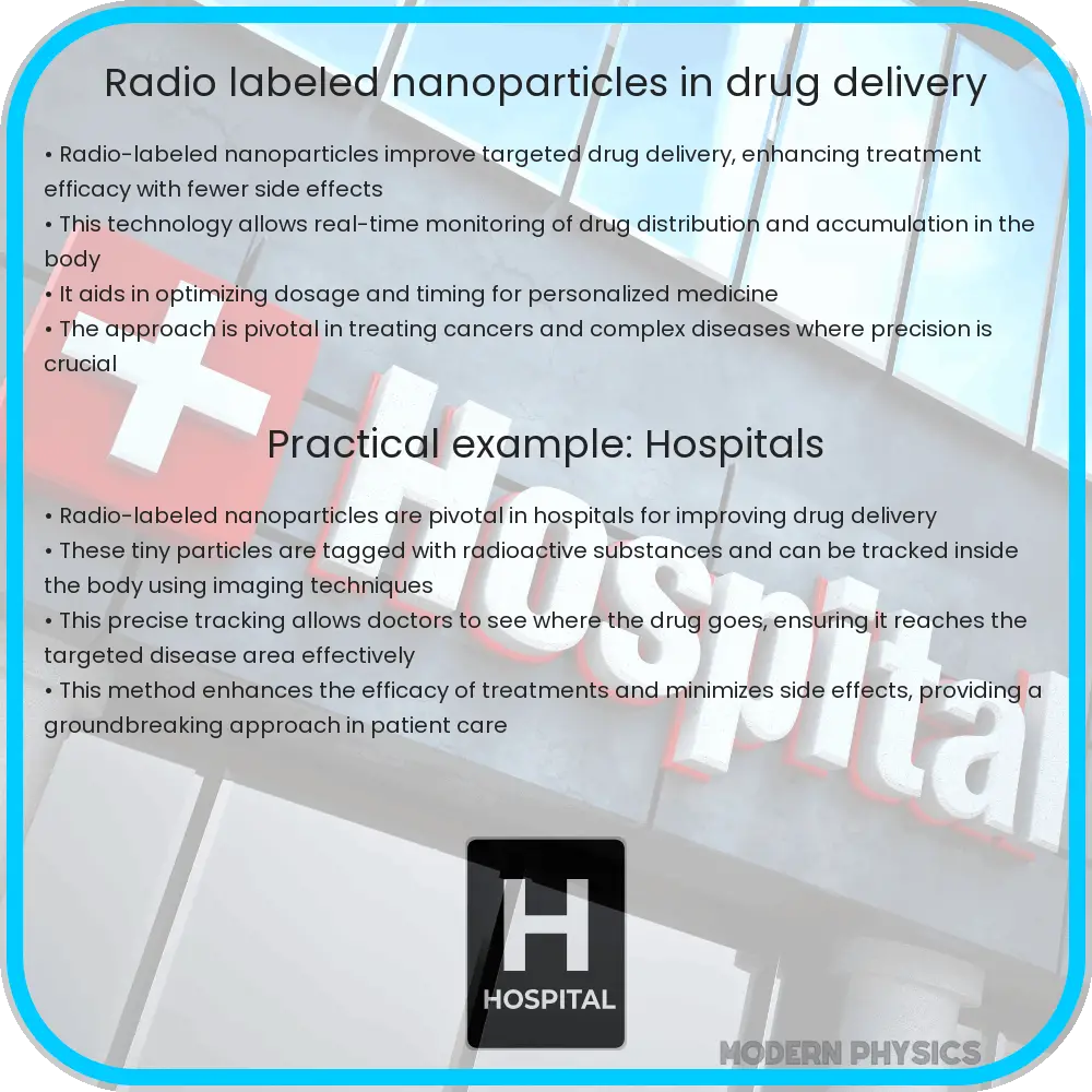 Radio-labeled nanoparticles in drug delivery