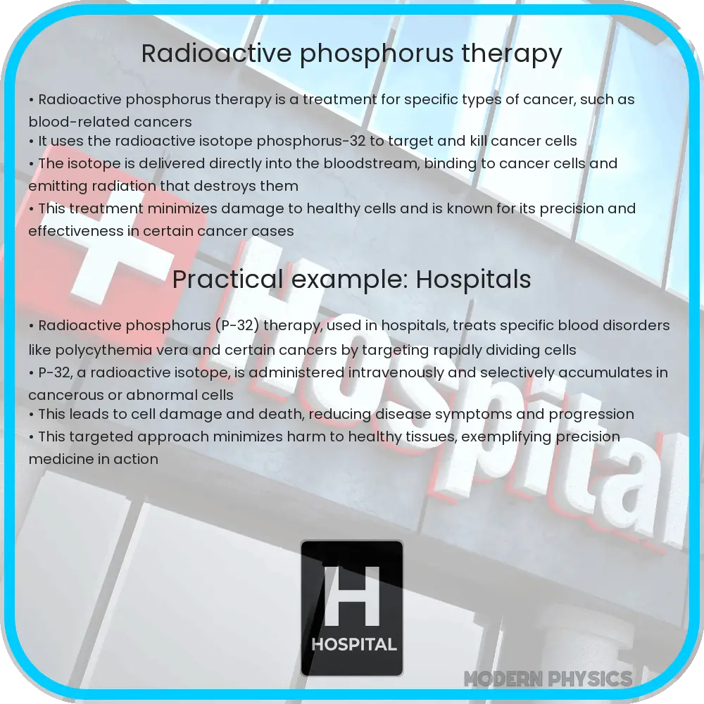 Radioactive phosphorus therapy