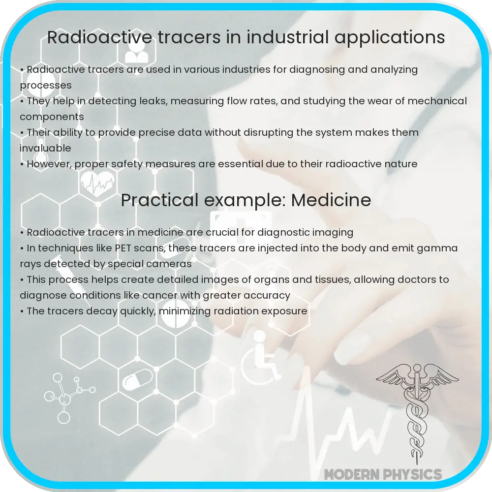 Radioactive tracers in industrial applications