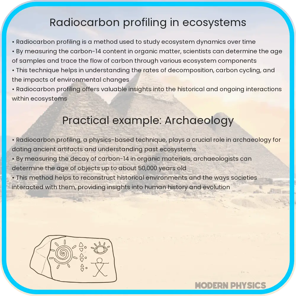 Radiocarbon profiling in ecosystems