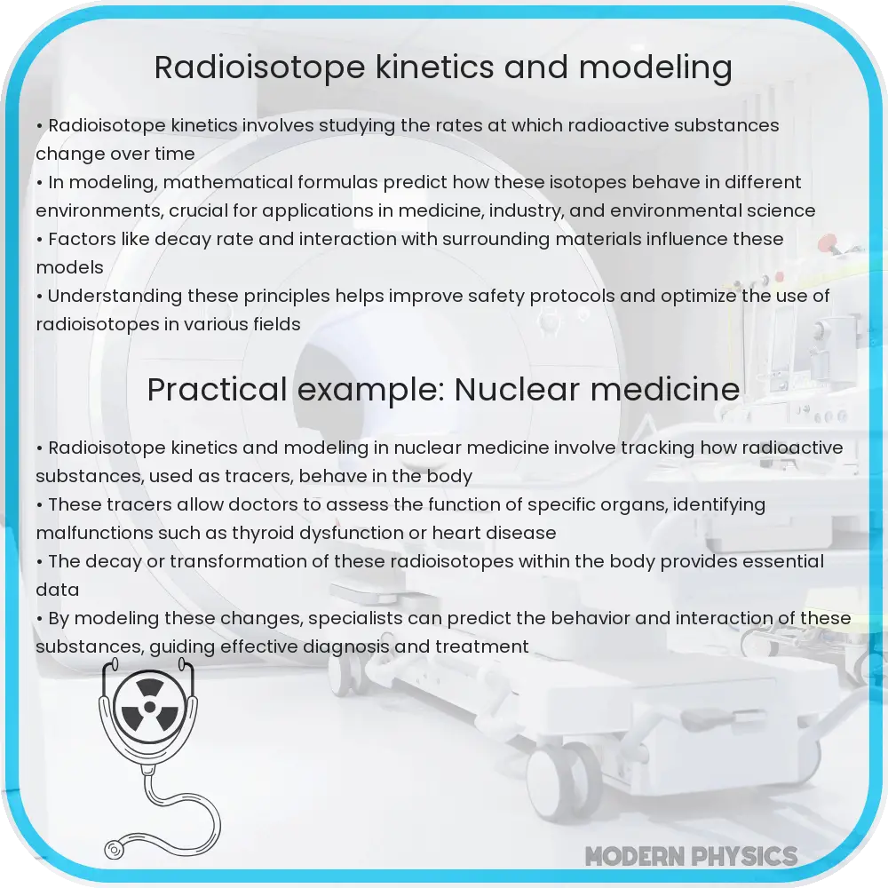 Radioisotope kinetics and modeling