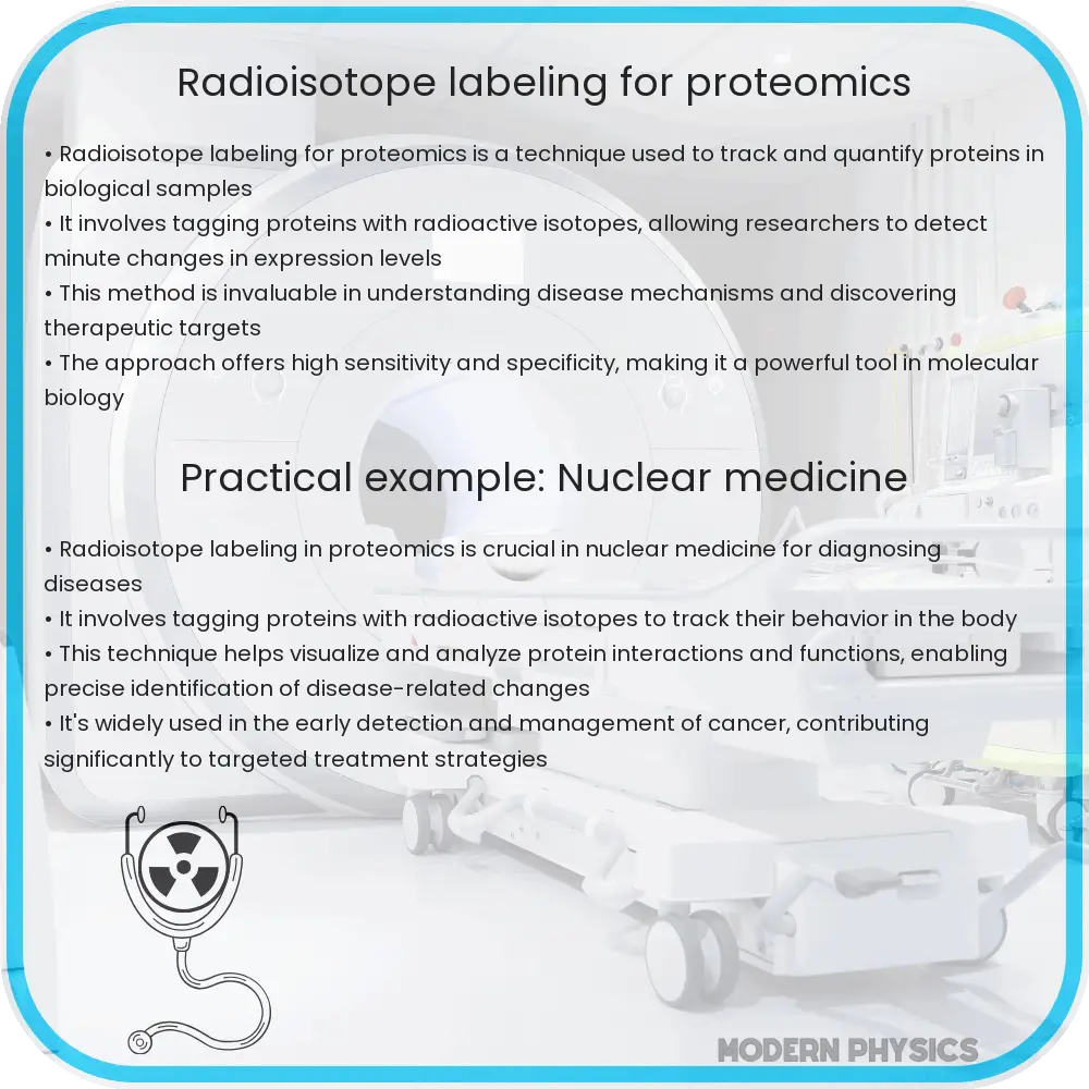 Radioisotope labeling for proteomics