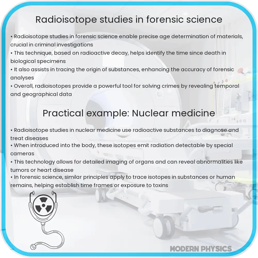 Radioisotope studies in forensic science