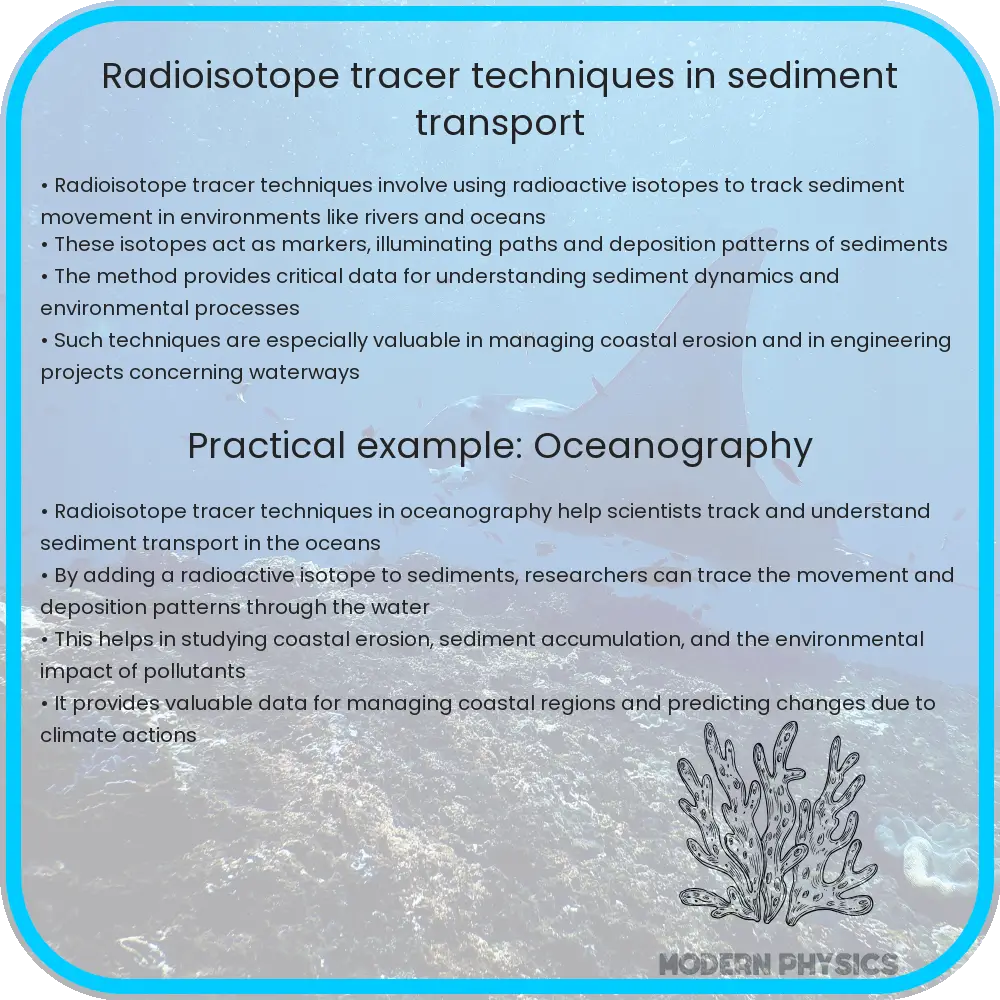 Radioisotope tracer techniques in sediment transport