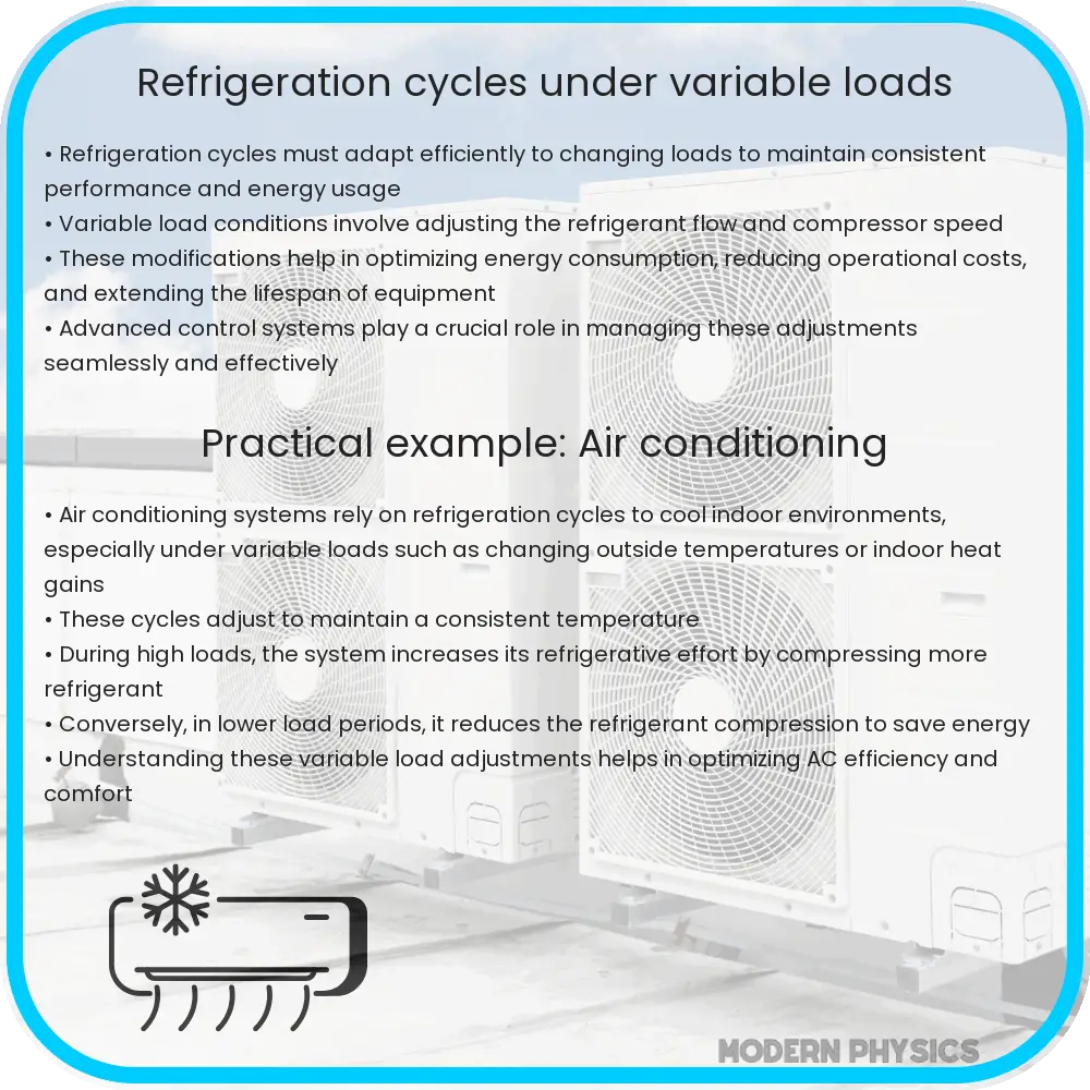 Refrigeration cycles under variable loads