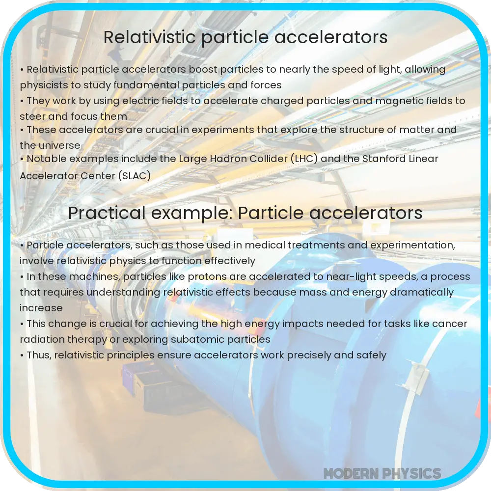 Relativistic particle accelerators