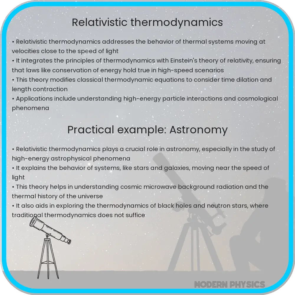 Relativistic thermodynamics
