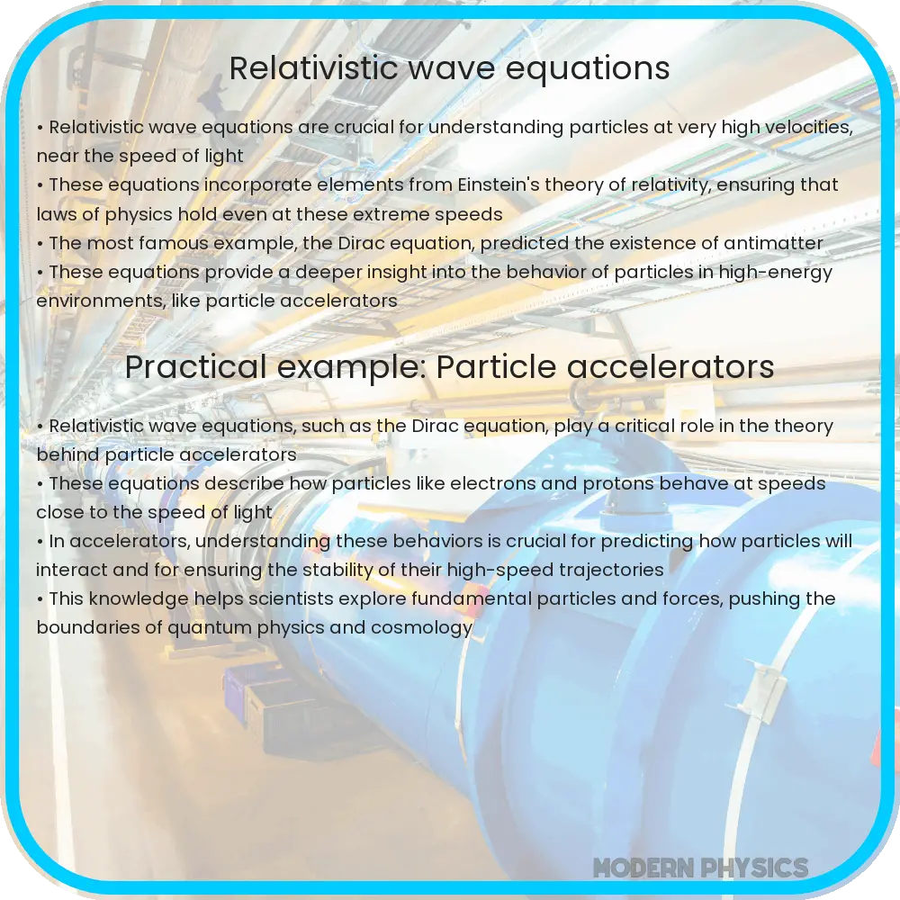 Relativistic wave equations