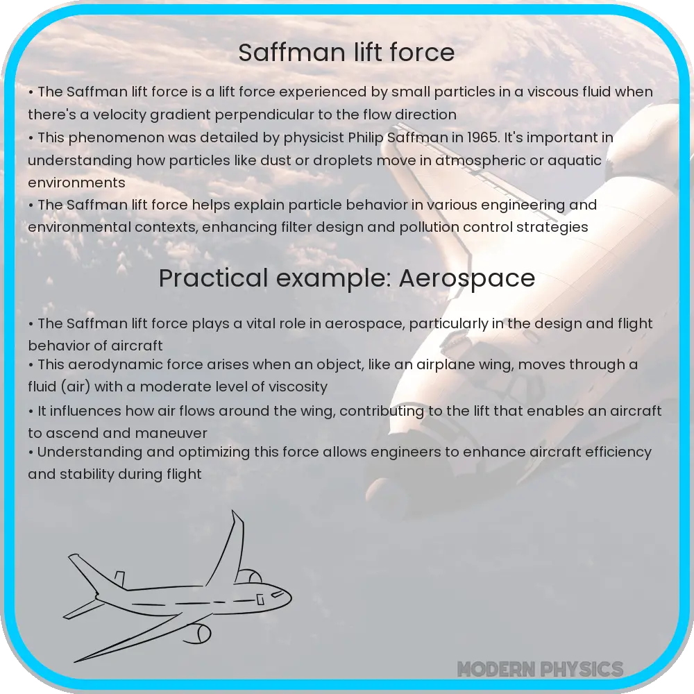 Saffman lift force