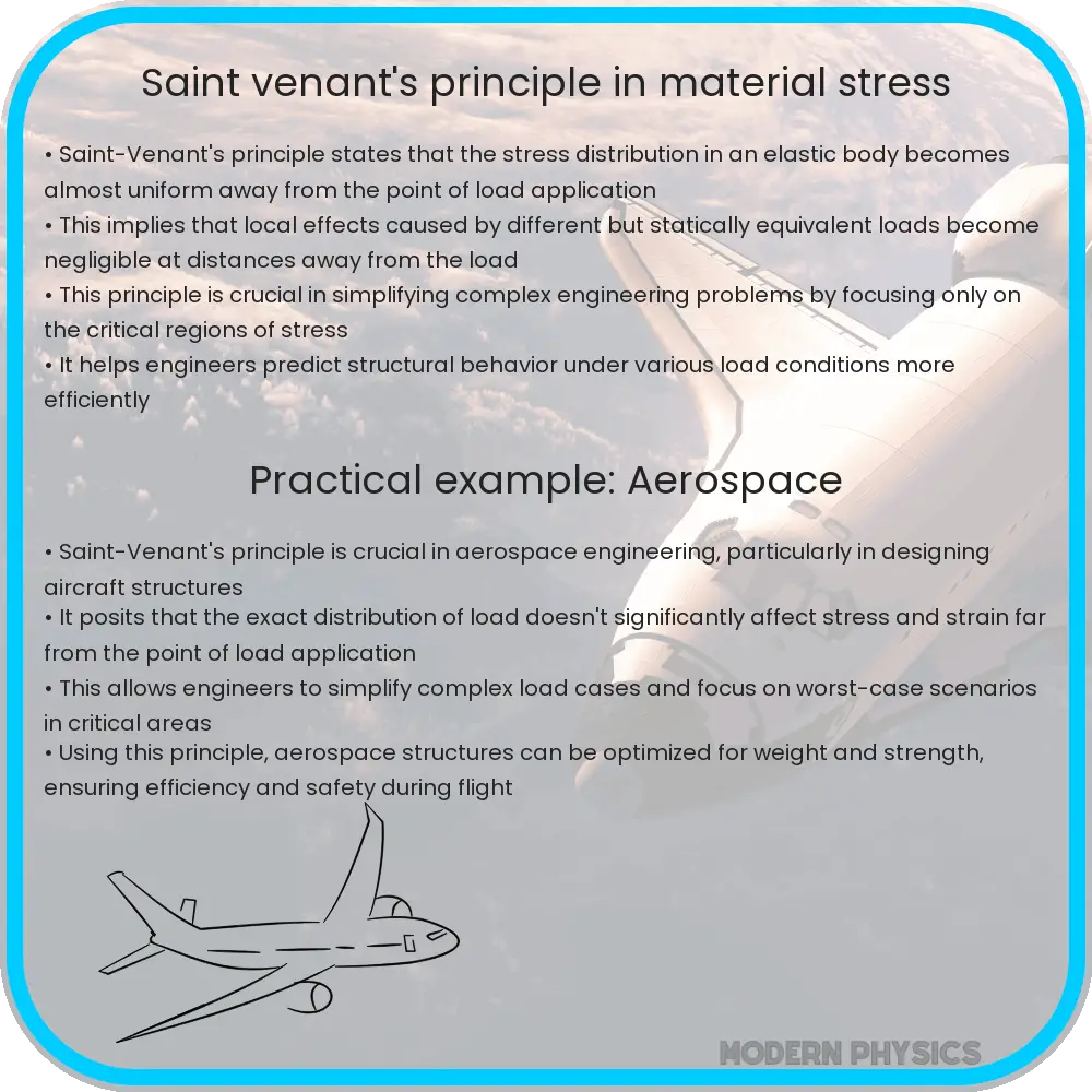 Saint-Venant's principle in material stress