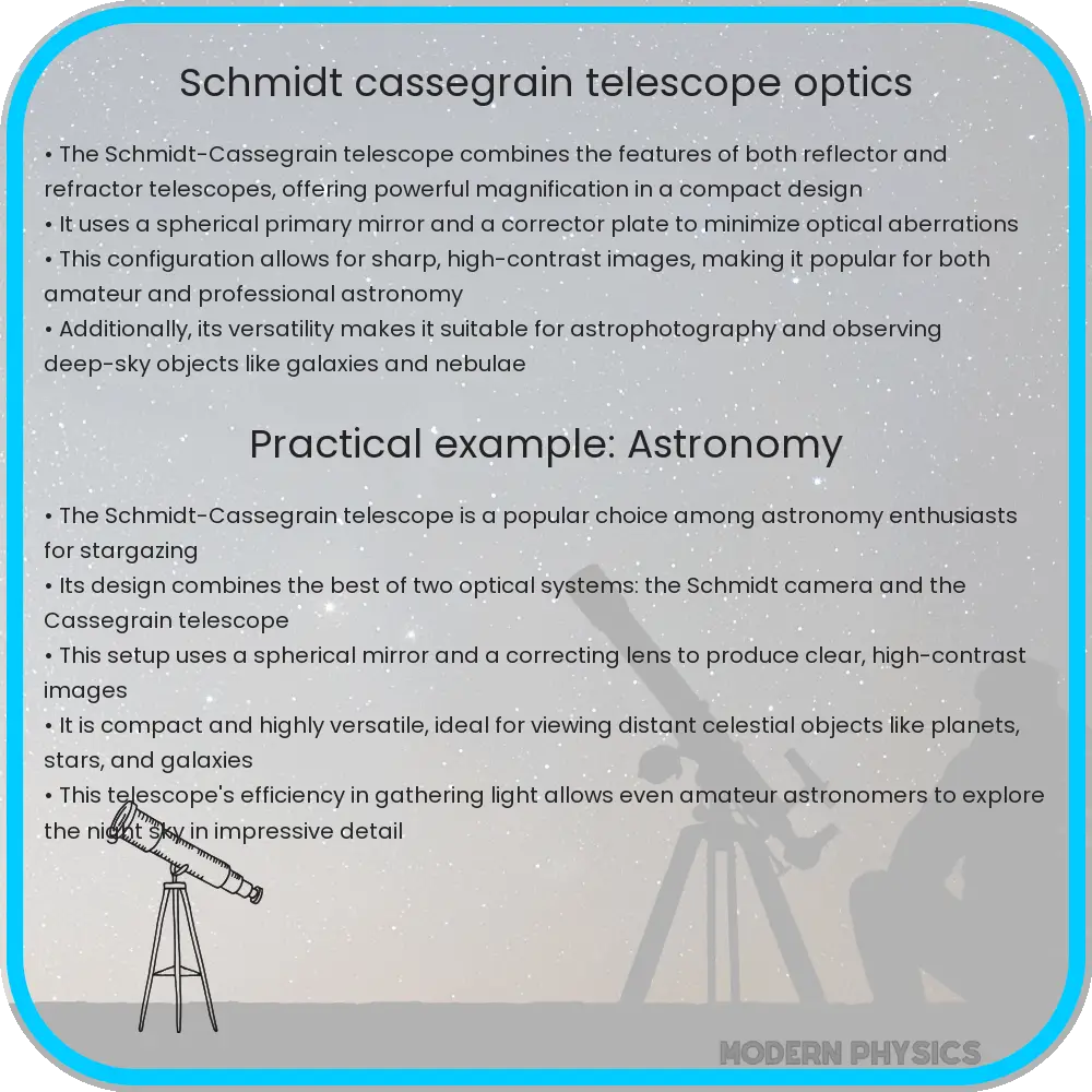 SchmidtCassegrain Telescope Optics Clarity, Precision & Versatility