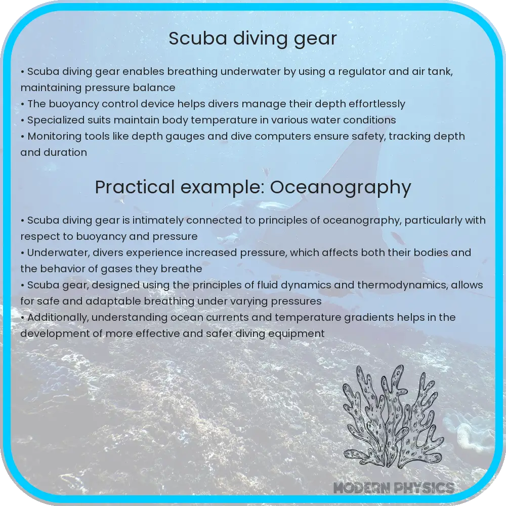 Scuba diving gear