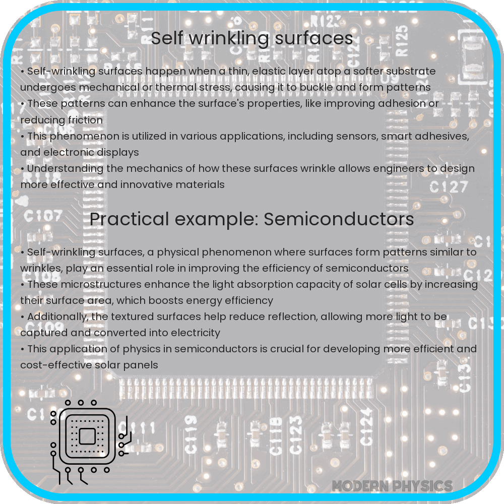 Self-wrinkling surfaces