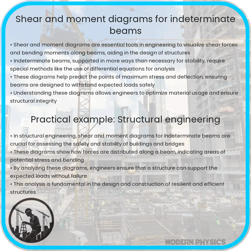 Shear and moment diagrams for indeterminate beams