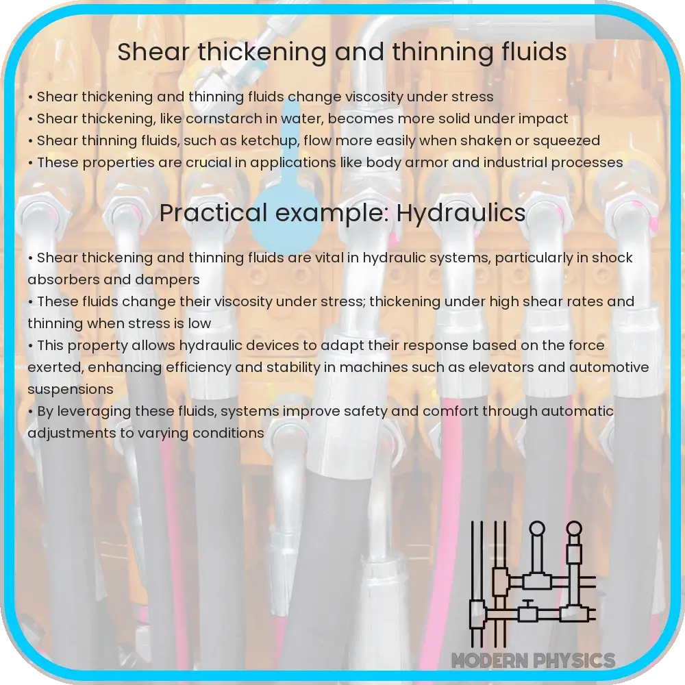 Shear thickening and thinning fluids