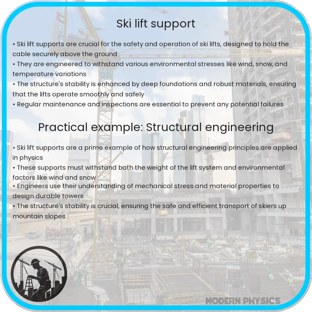 Ski lift support