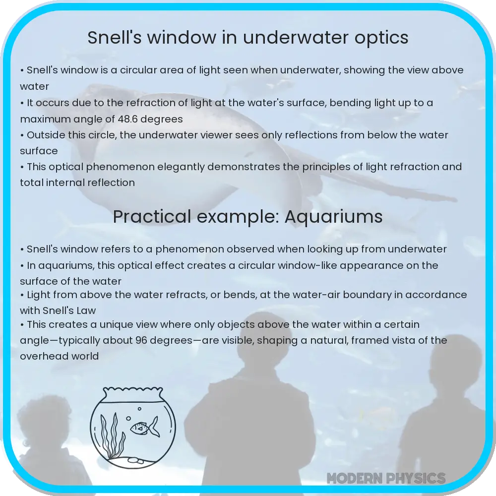 Snell's window in underwater optics