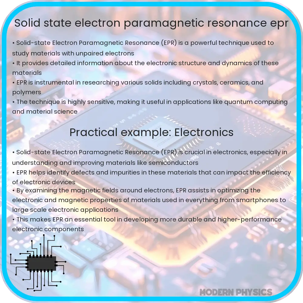 Solid-state electron paramagnetic resonance - EPR