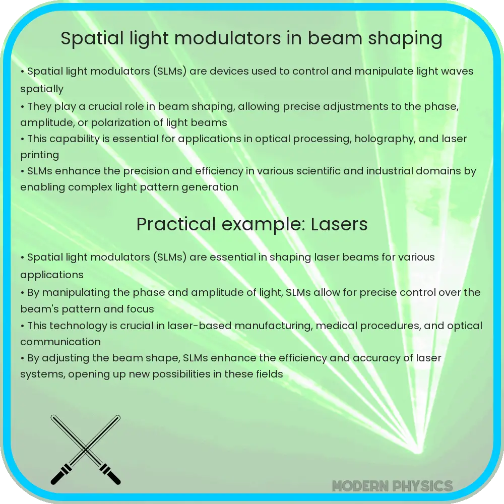 Spatial light modulators in beam shaping