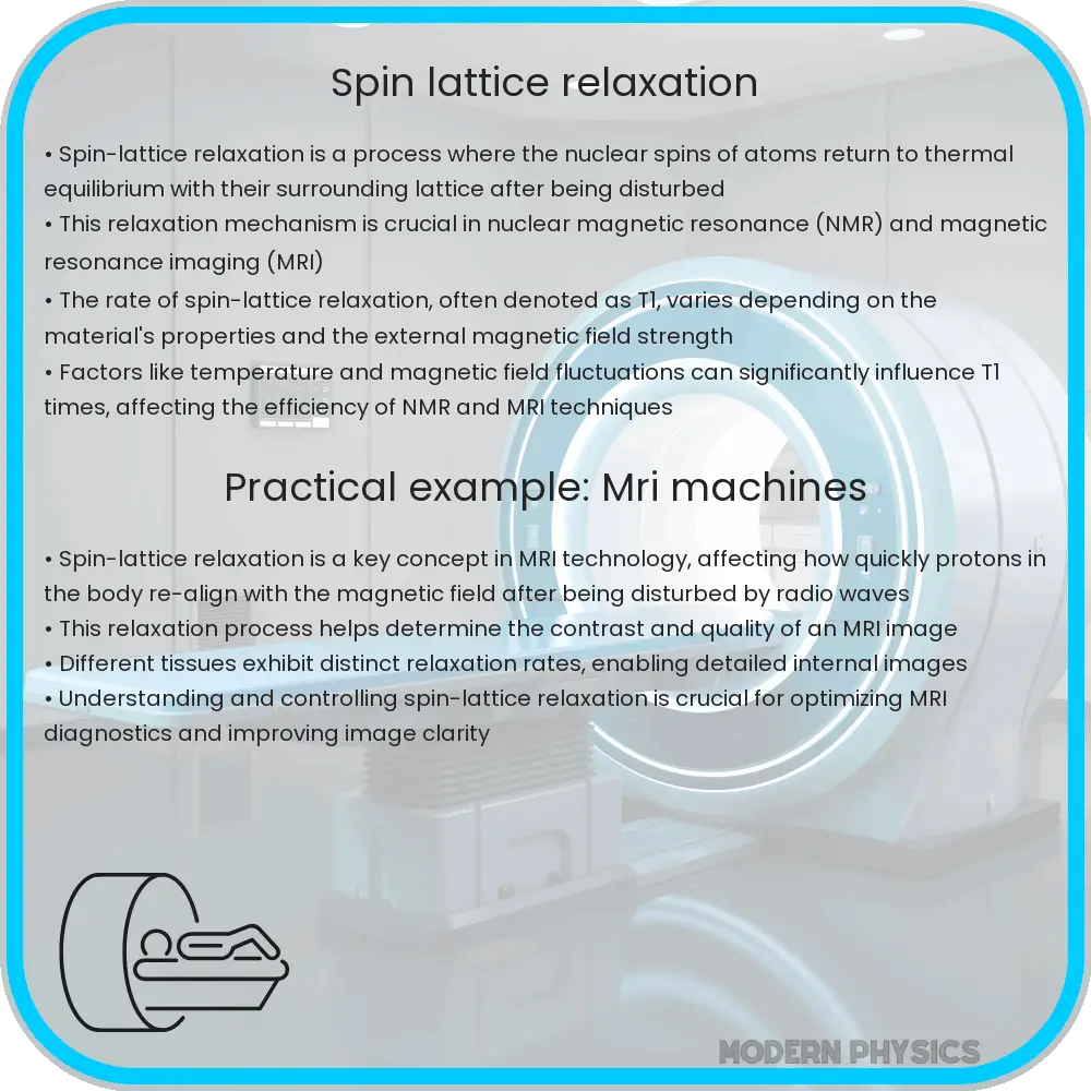 Spin lattice relaxation