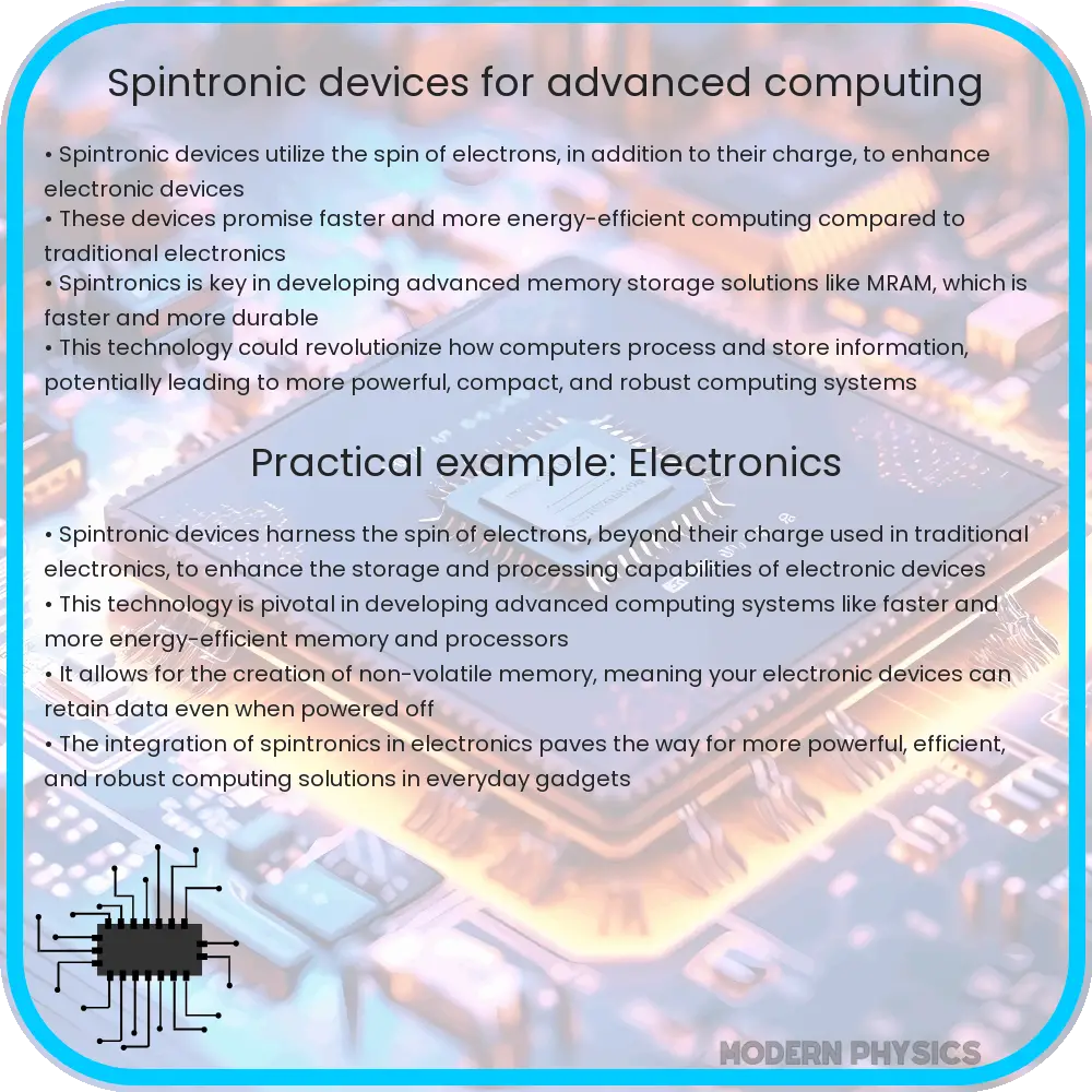 Spintronic devices for advanced computing