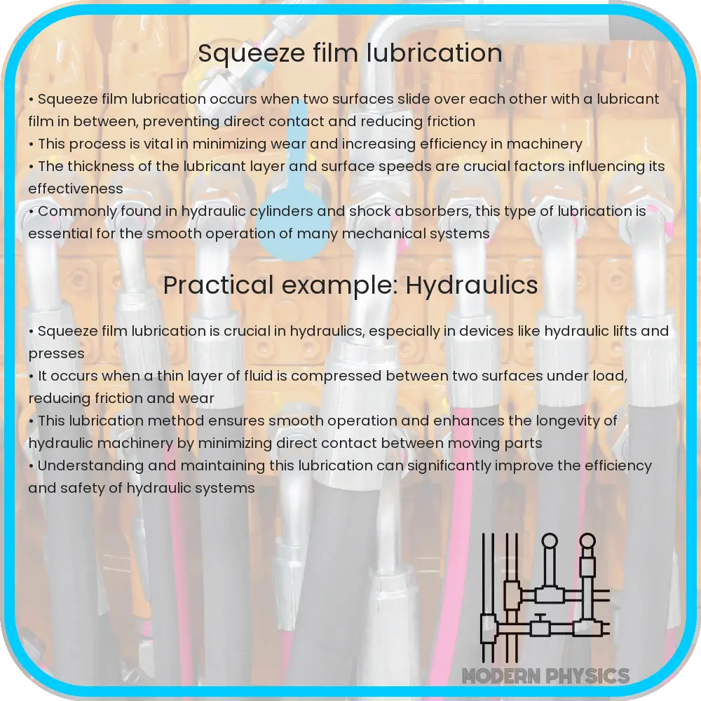 Squeeze film lubrication