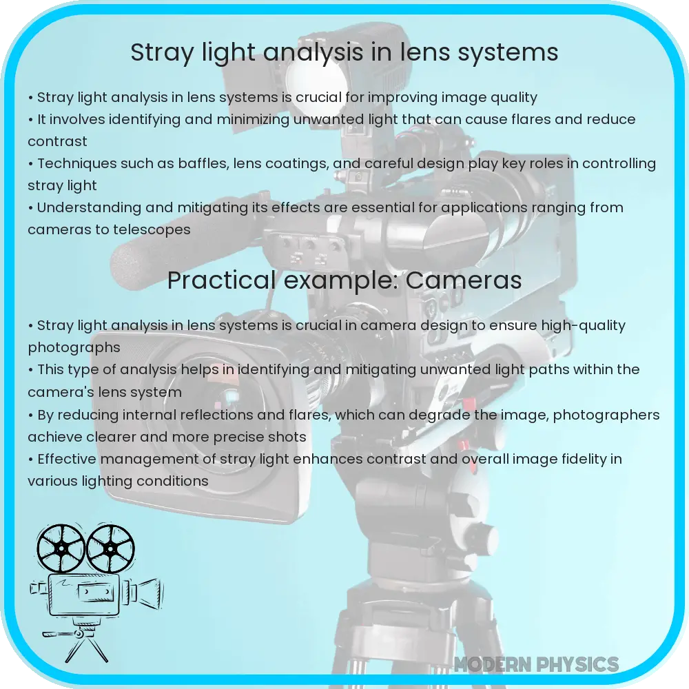 Stray light analysis in lens systems