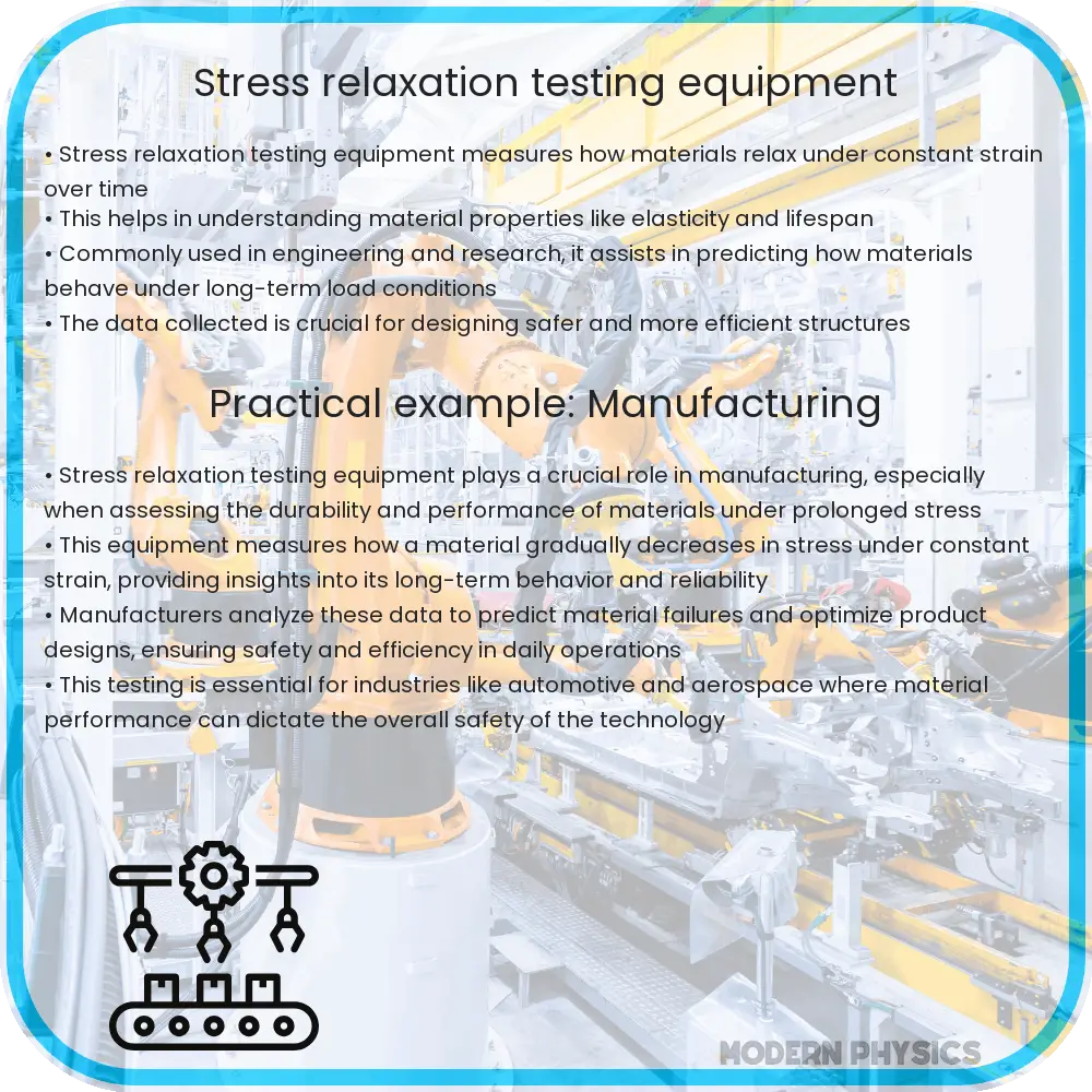 Stress relaxation testing equipment