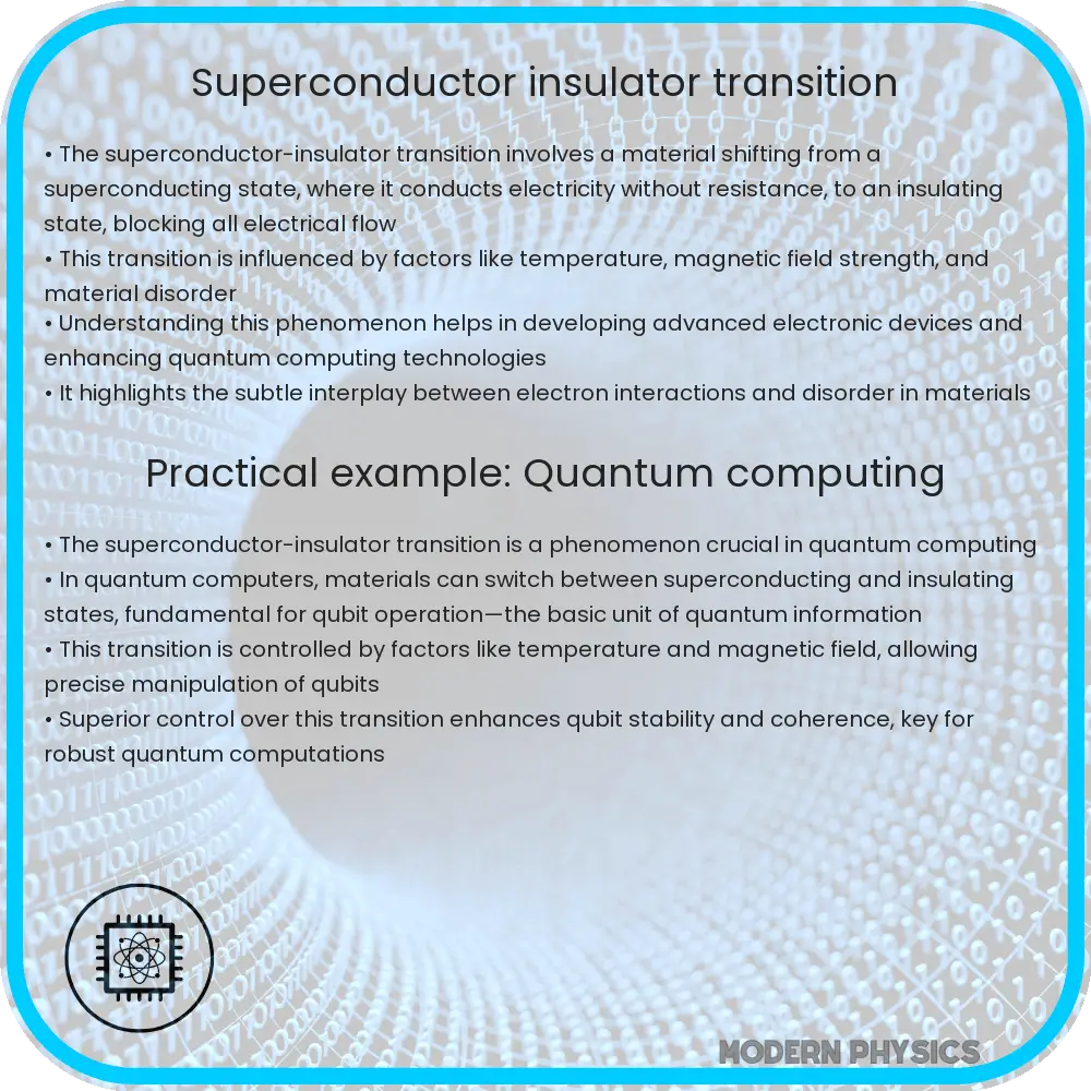 Superconductor-insulator transition
