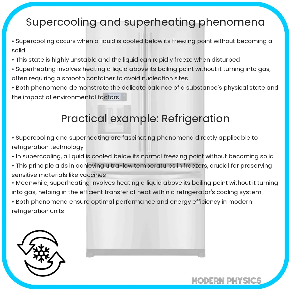 Supercooling and superheating phenomena